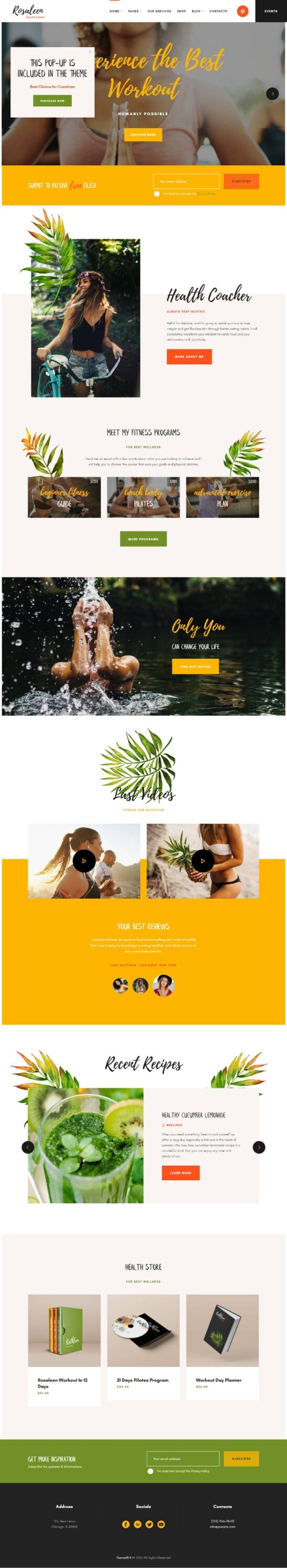 Mẫu Website Du lịch – Rosaleen
