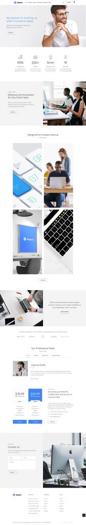 Mẫu Website Giới Thiệu Công Ty – Aspero