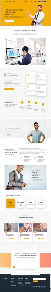 Mẫu Website Giới Thiệu Công Ty – Calia