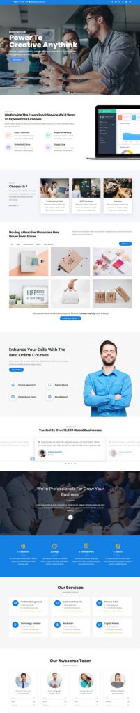 Mẫu Website Giới Thiệu Công Ty – Enzio