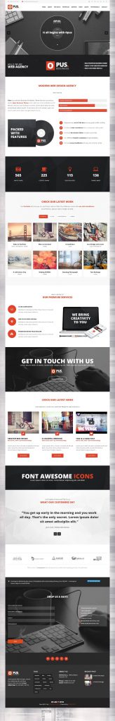 Mẫu Website Giới Thiệu Công Ty – Opus