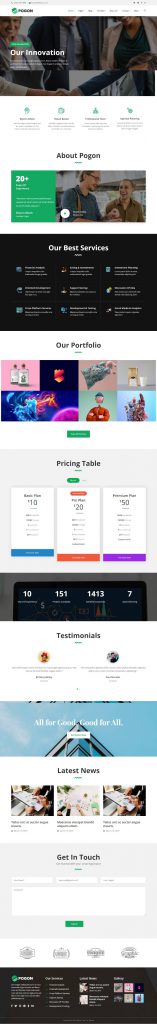 Mẫu Website Giới Thiệu Công ty – Pogon