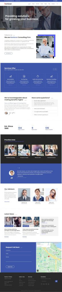 Mẫu Website Giới Thiệu Công Ty – Ranbron