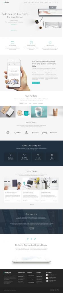 Mẫu Website Giới Thiệu Công Ty – Simple