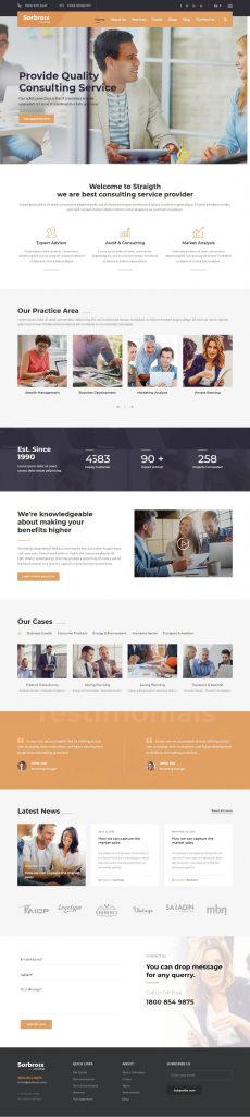 Mẫu Website Giới Thiệu Công Ty – Sorbroix