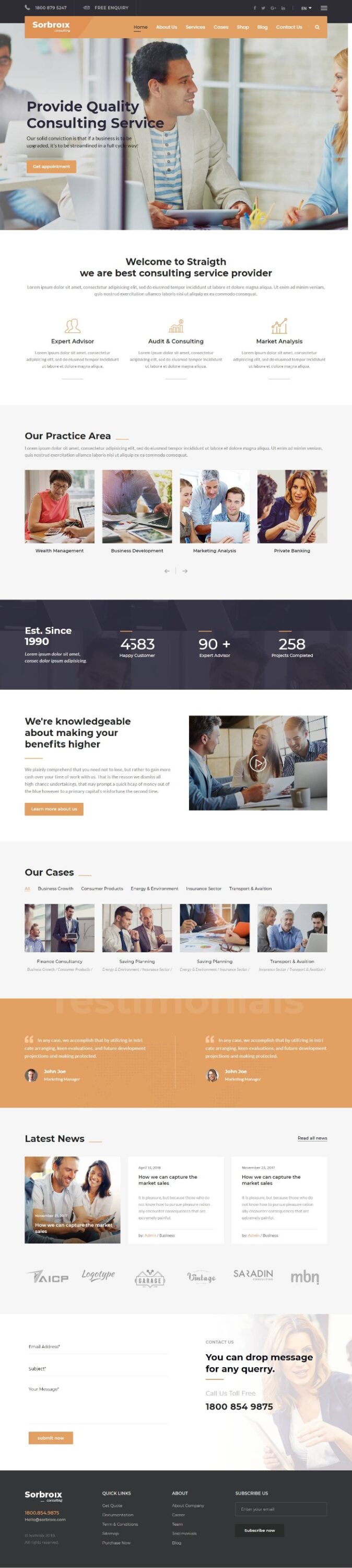 Mẫu Website Giới Thiệu Công Ty – Sorbroix