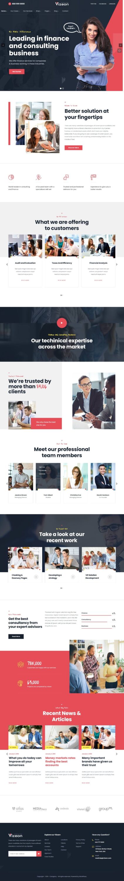 Mẫu  Website Giới Thiệu Công Ty – Vizeon