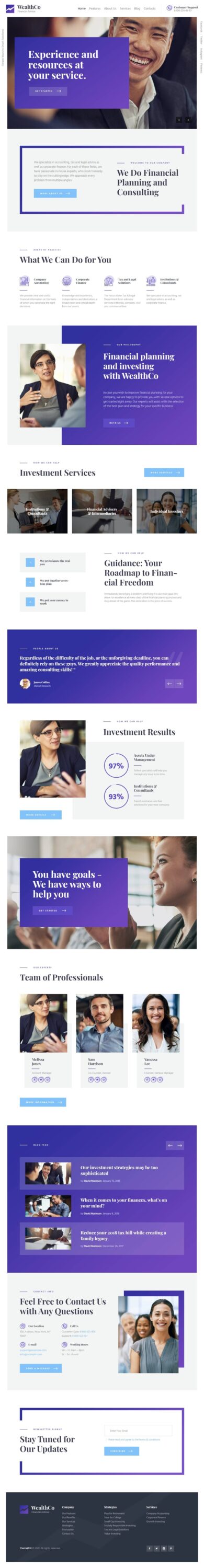 Mẫu Website Giới Thiệu Công Ty – WealthCo