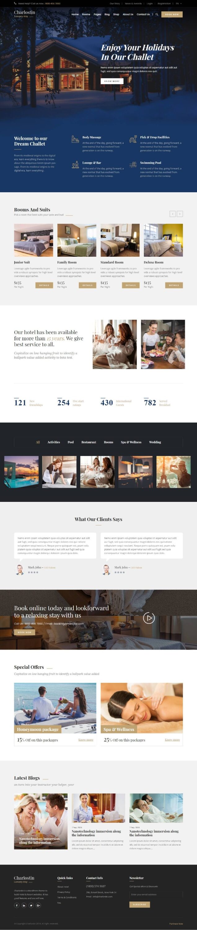 Mẫu Website Khách Sạn – Charlostin 2