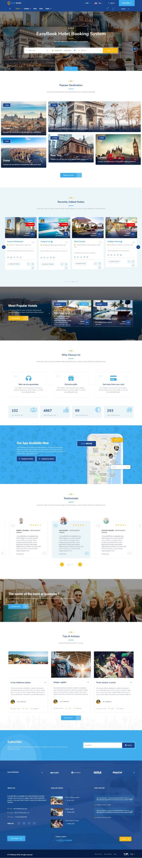 Mẫu Website Khách Sạn – EasyBook