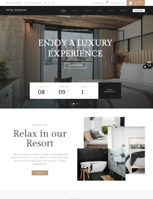 Mẫu Website Khách Sạn -  Hotel WP