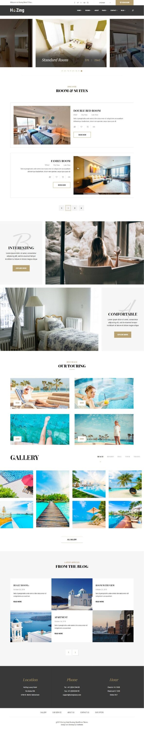 Mẫu Website Khách Sạn – Hozing 2