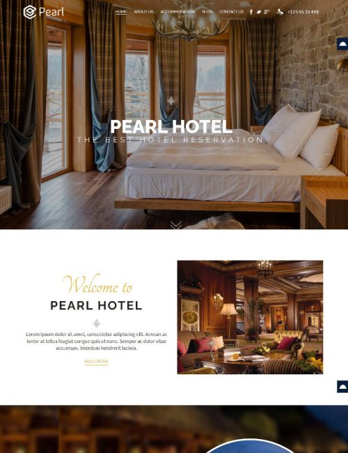 Mẫu Website Khách Sạn - Pearl 2