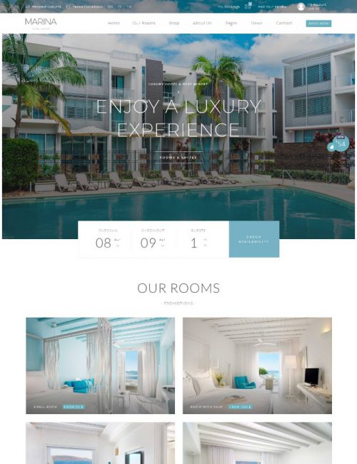 Mẫu Website Khách Sạn - Resort Hotel