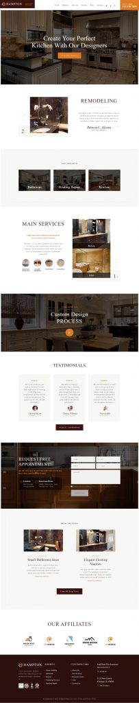 Mẫu Website Thiết Kế Xây Dựng – Hampton
