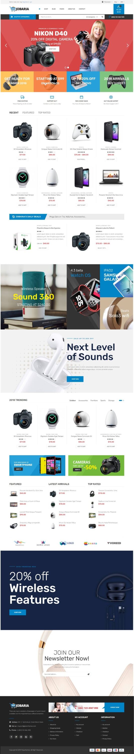 Mẫu Website Bán Hàng Công Nghệ – Jobaria