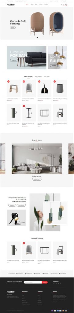 Mẫu Website Bán Hàng Nội Thất – Moller 1
