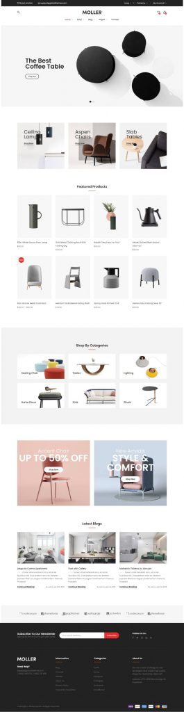 Mẫu Website Bán Hàng Nội Thất – Moller 3