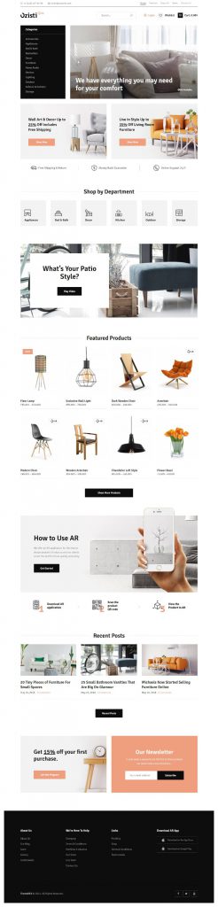 Mẫu Website Bán Hàng Nội Thất – Ozisti 2