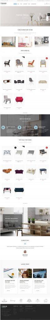 Mẫu Website Bán Hàng Nội Thất – Toro 1