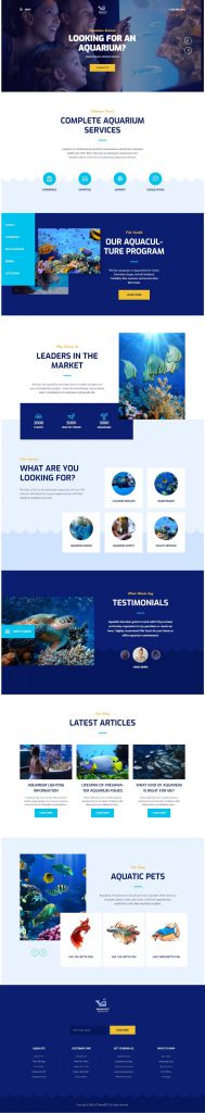 Mẫu Website Công Ty Bảo Trì Lắp Đặt Hồ Cá – Aqualots