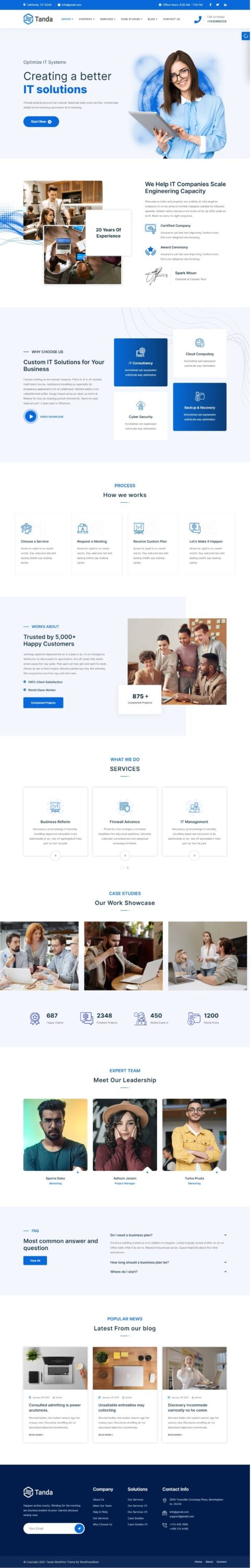 Mẫu Website Công Ty IT – Tanda