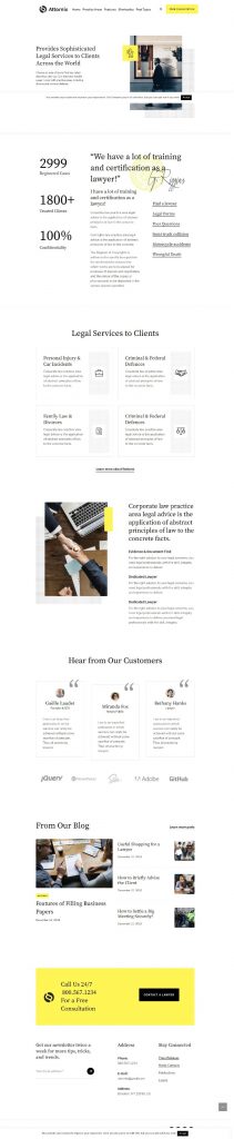 Mẫu Website Công Ty Luật – Attornix