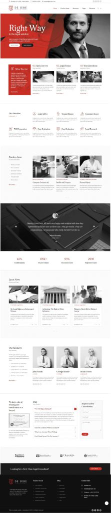 Mẫu Website Công Ty Luật – De Jure