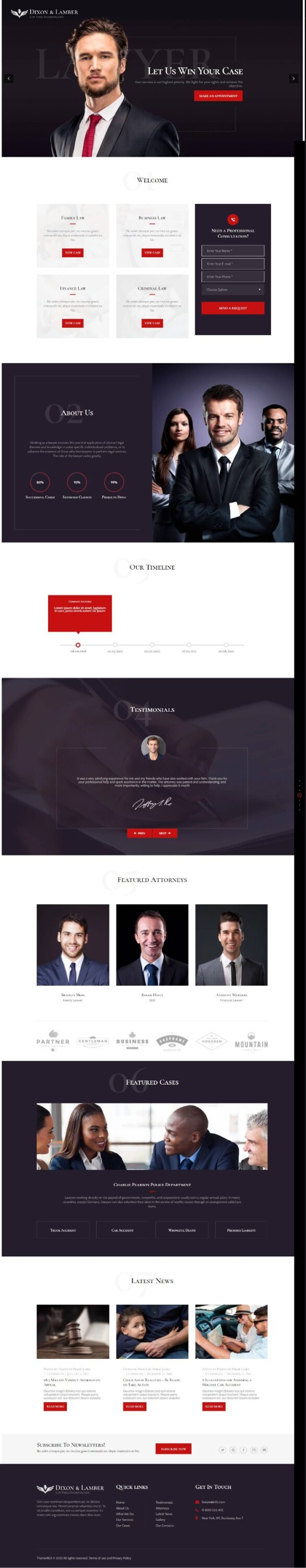Mẫu Website Công Ty Luật – Dixon & Lamber