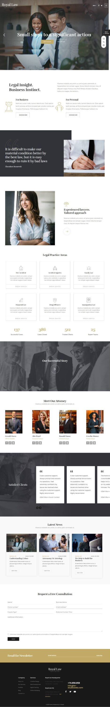 Mẫu Website Công Ty Luật – Fennik