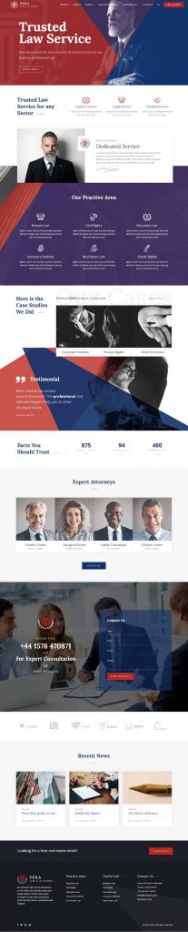 Mẫu Website Công Ty Luật – Fexa