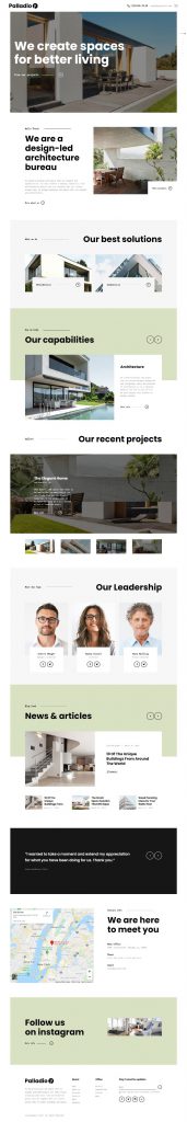 Mẫu Website Công Ty Thiết Kế Nội Thất – Palladio