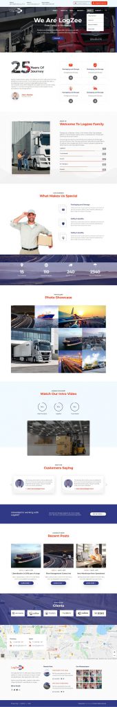 Mẫu Website Công Ty Vận Tải – Logzee