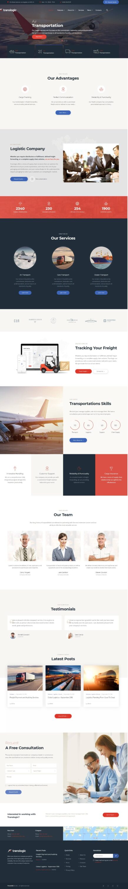 Mẫu Website Công Ty Vận Tải – Translogic