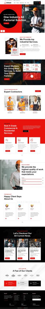 Mẫu Website Công Ty Xây Dựng- Indusza