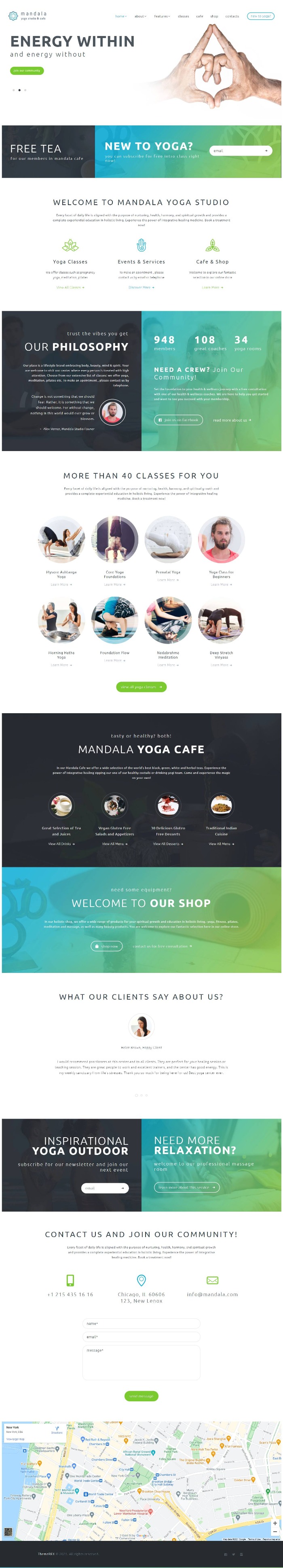 Mẫu Website Công Ty Yoga - Mandala