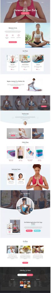 Mẫu Website Dịch Vụ – BeYoga