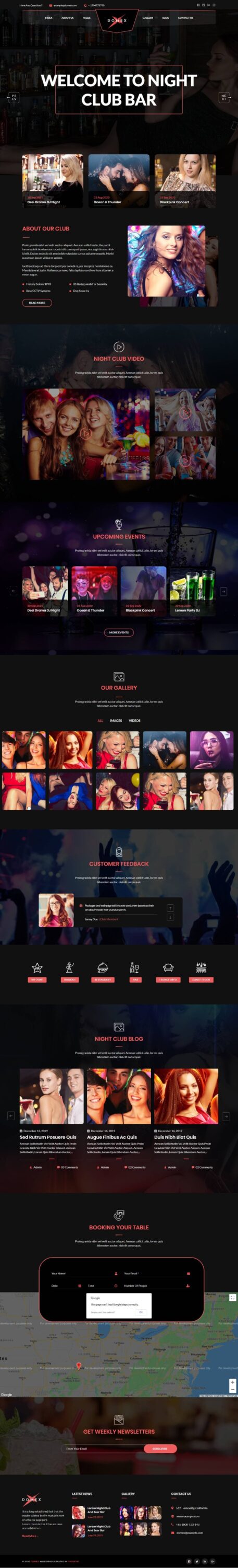 Mẫu Website Dịch Vụ Giải Trí – Domex
