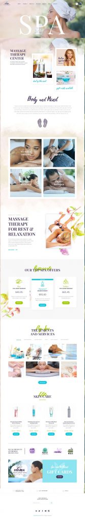 Mẫu Website Dịch Vụ Spa – Edema