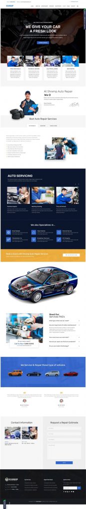 Mẫu Website Dịch Vụ Sửa Xe – Schremp