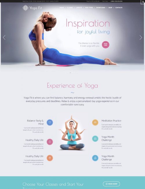 Mẫu Website Dịch Vụ - Yoga Fit