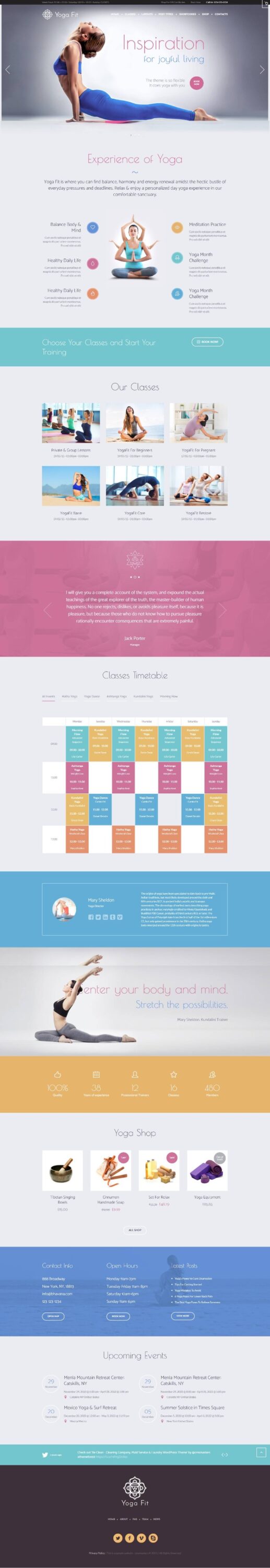 Mẫu Website Dịch Vụ – Yoga Fit