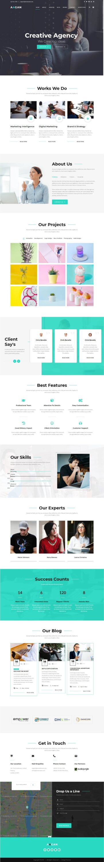 Mẫu Website Giới Thiệu Công Ty – Aagan