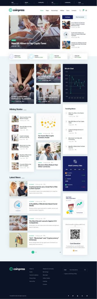 Mẫu Website Giới Thiệu Công Ty – Coinpress