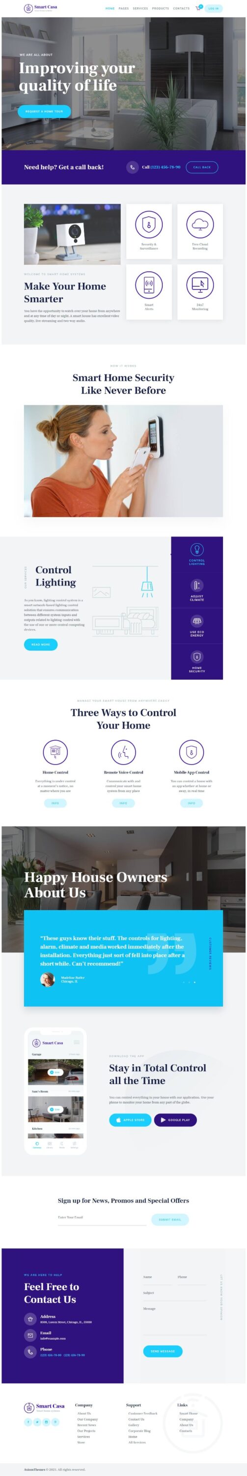 Mẫu Website Giới Thiệu Công Ty Công Nghệ – Smart Casa