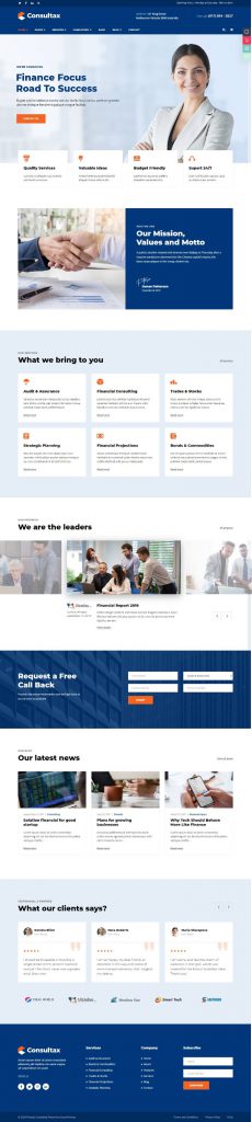 Mẫu website Giới Thiệu Công Ty – Consultax