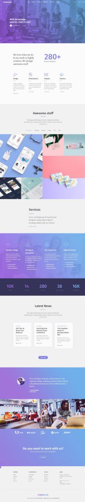 Mẫu Website Giới Thiệu Công Ty – Creative Lab