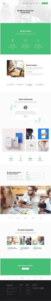 Mẫu Website Giới Thiệu Công Ty – Deviox