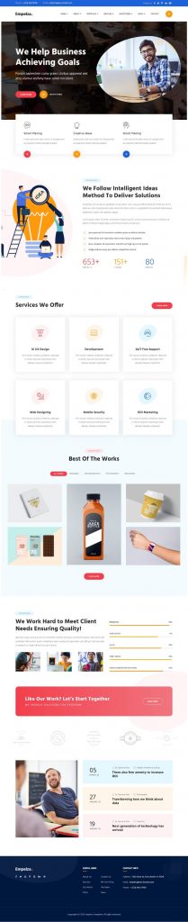 Mẫu Website Giới Thiệu Công Ty – Empelza