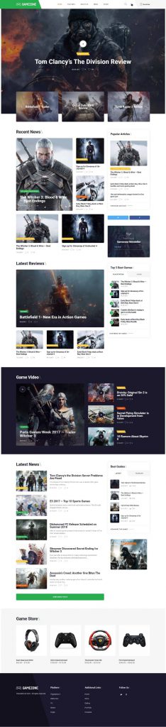 Mẫu Website Giới Thiệu Công Ty – Gamezone